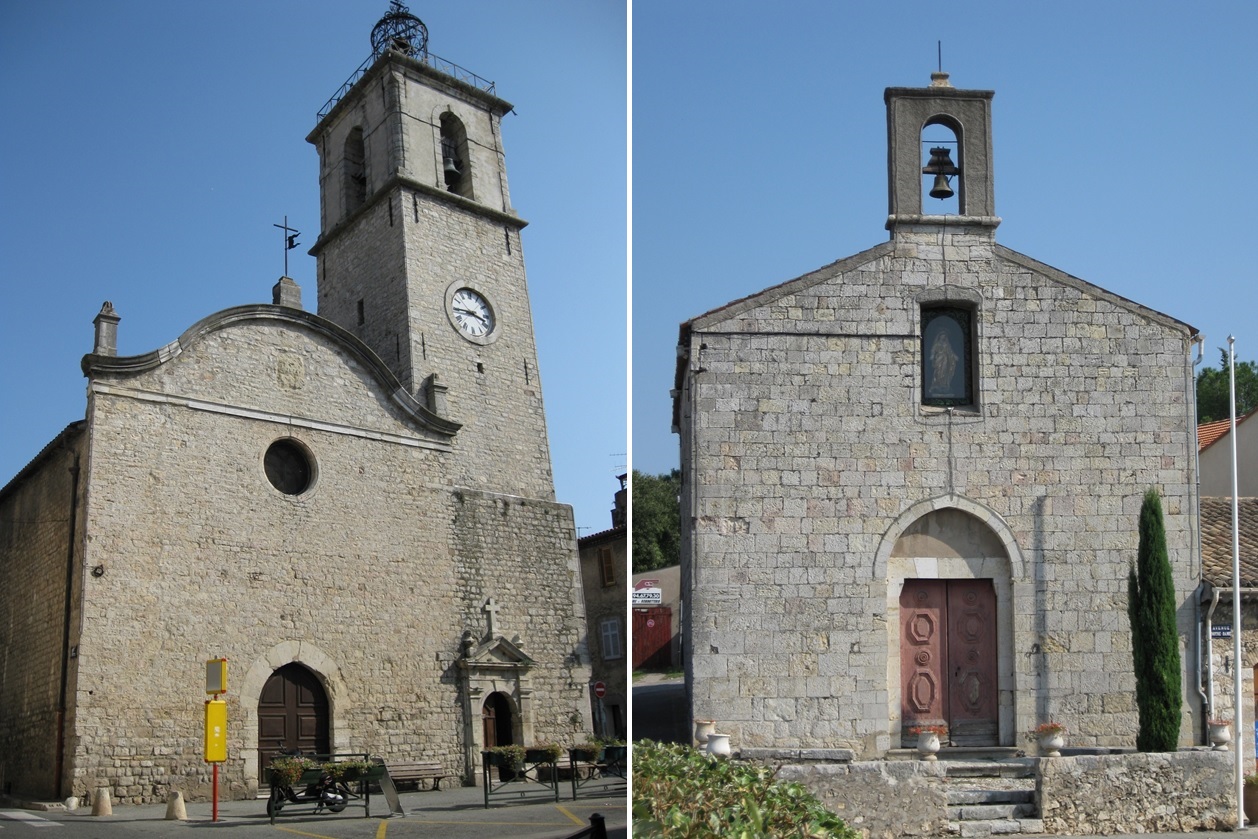 Église Saint-Victor à gauche, et Chapelle Notre-Dame à droite