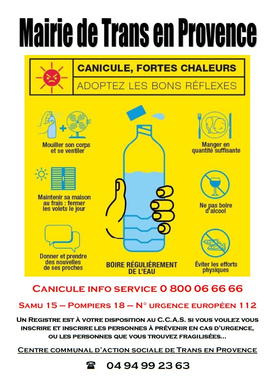 Prévention canicule et grosses chaleurs