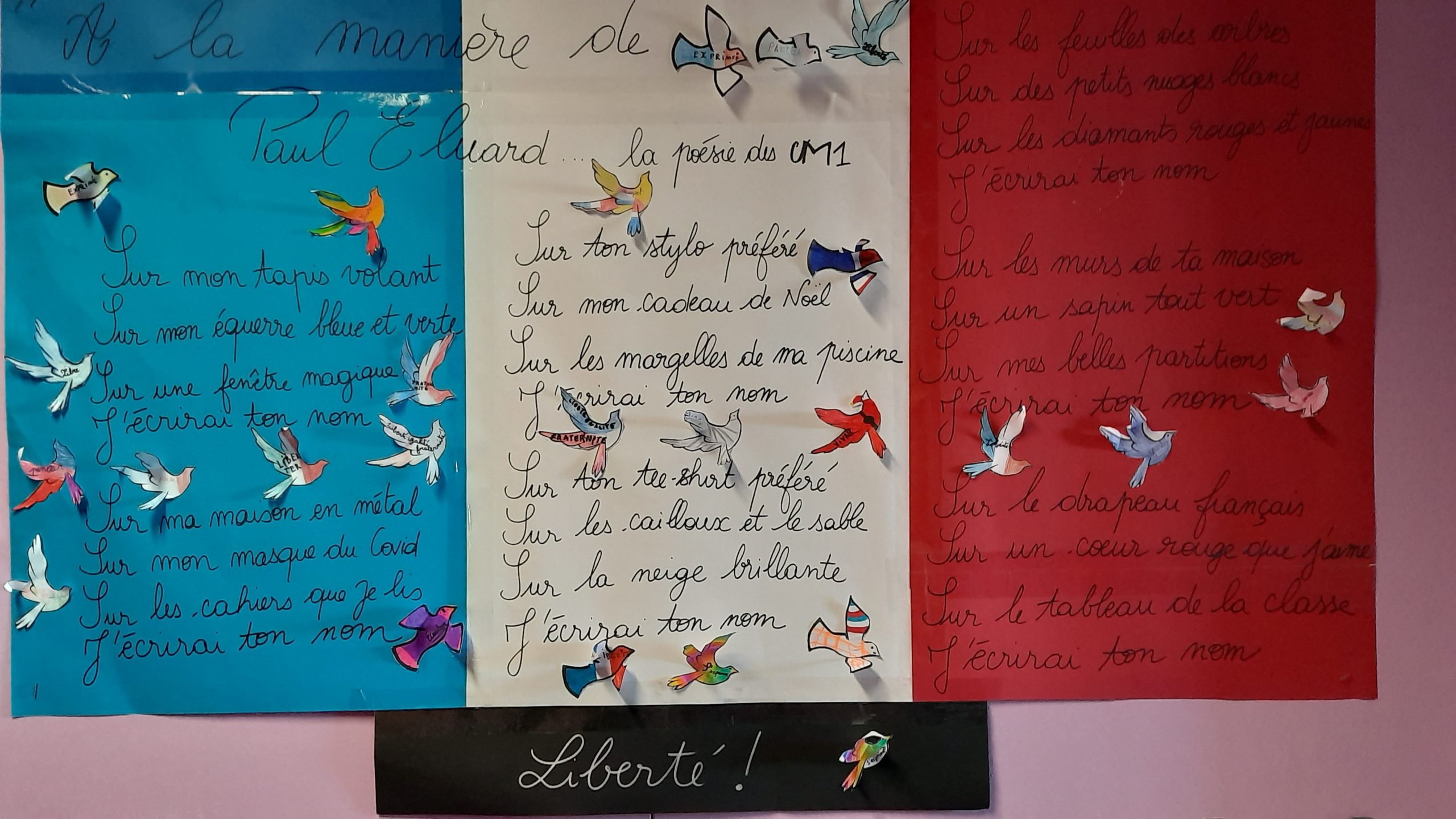 Poème des CM1 pour rendre hommage à Samuel PATY Poème des CM1 pour rendre hommage à Samuel PATY