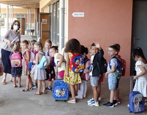 Rentrée des enfants de la maternelle