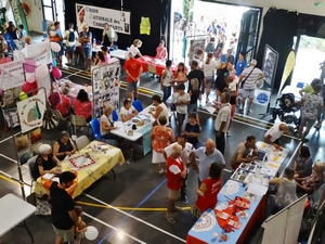 Vue aérienne des stands de la fête des sports et des associations 2022