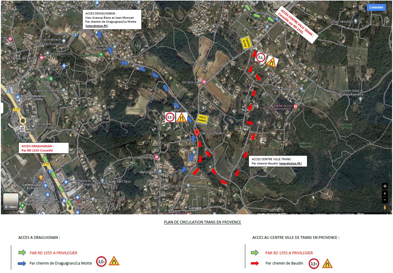 Plan de circulation Trans-en-Provence