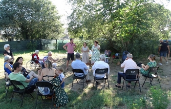 Discours d'inauguration par les élues Mme Antoine et Mme Rigaud