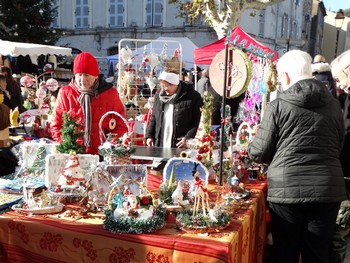 Un exposant du marché de Noël