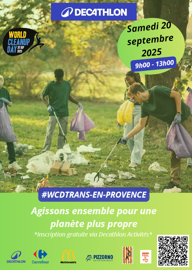 World clean up day. Samedi 20 septembre, de 9h à 13h. Organisé par Décathlon. Inscription gratuite.