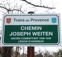 Dévoilement de la plaque du chemin Joseph Weiten