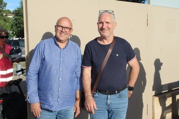 Monsieur le Maire Alain Caymaris et Monsieur Bonhomme, adjoint aux affaires scolaires
