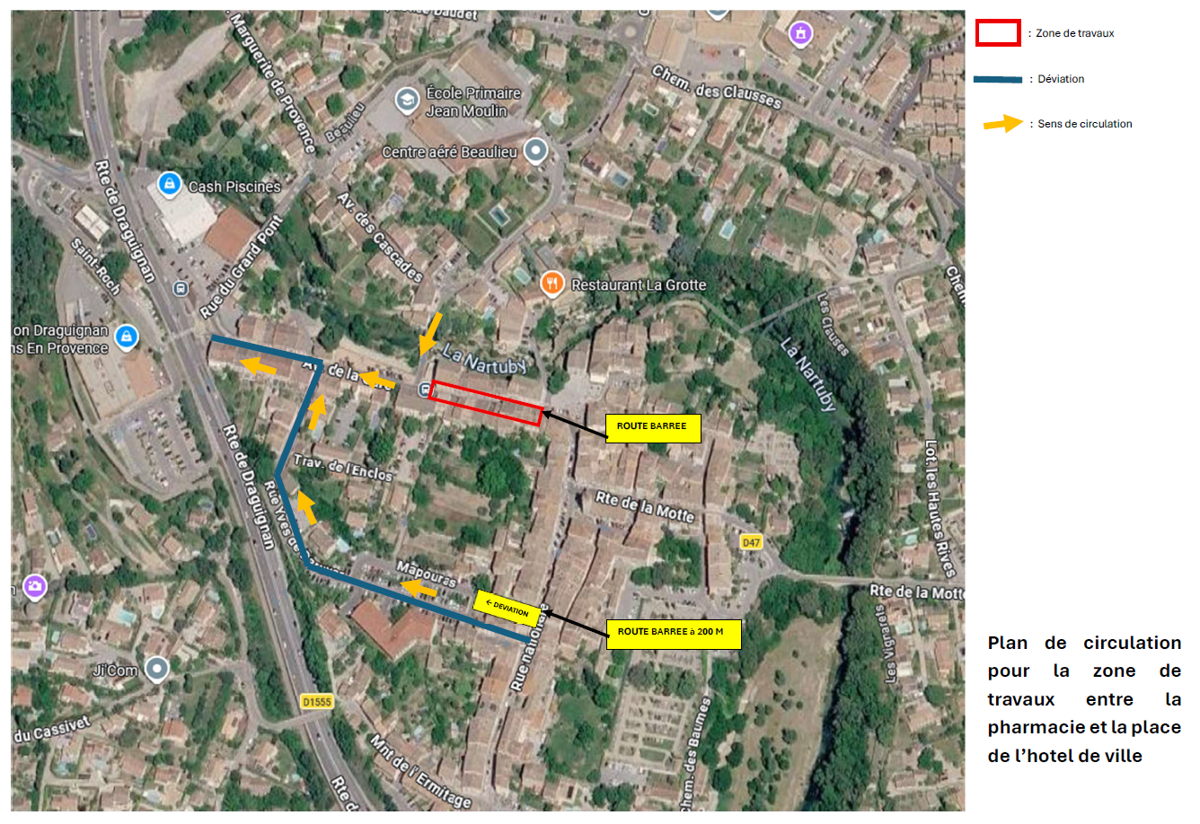 Travaux Enedis. Plan de circulation - semaine du 21 septembre 2026