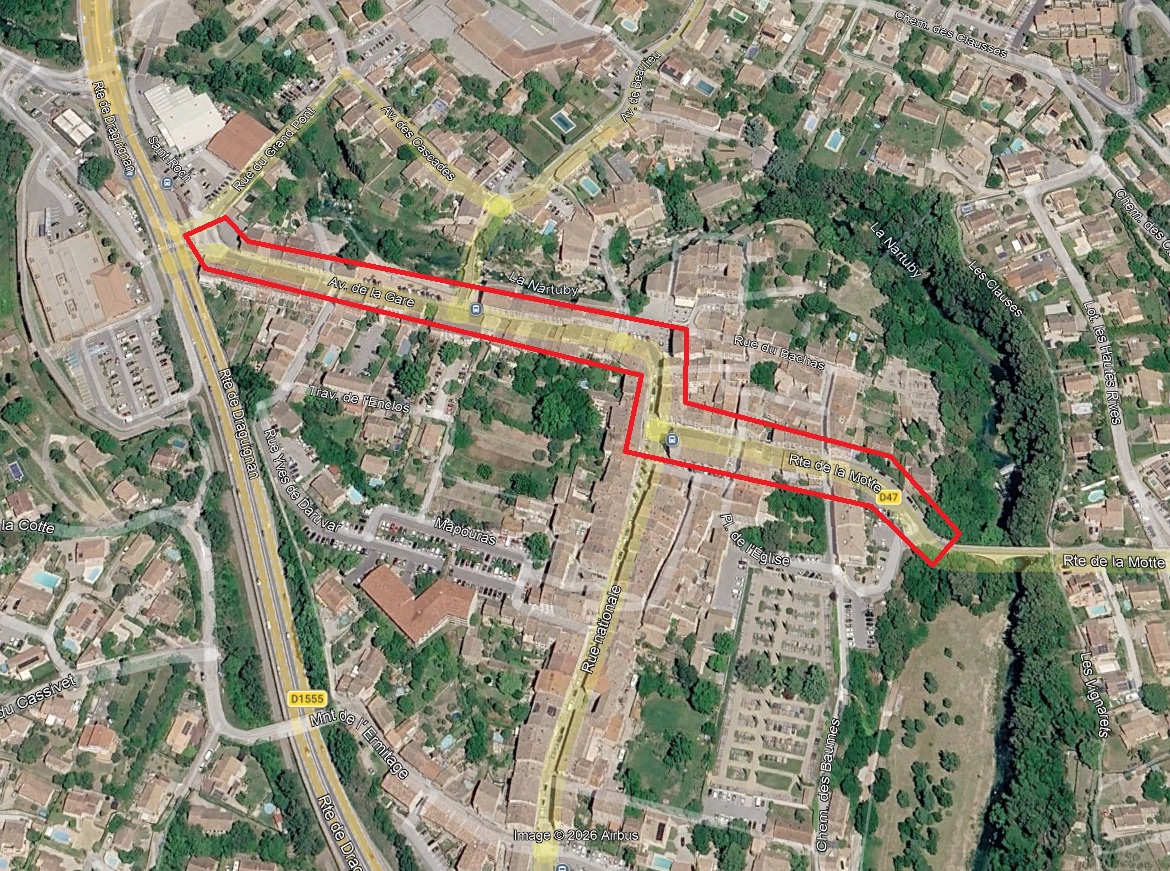 Zone des travaux
